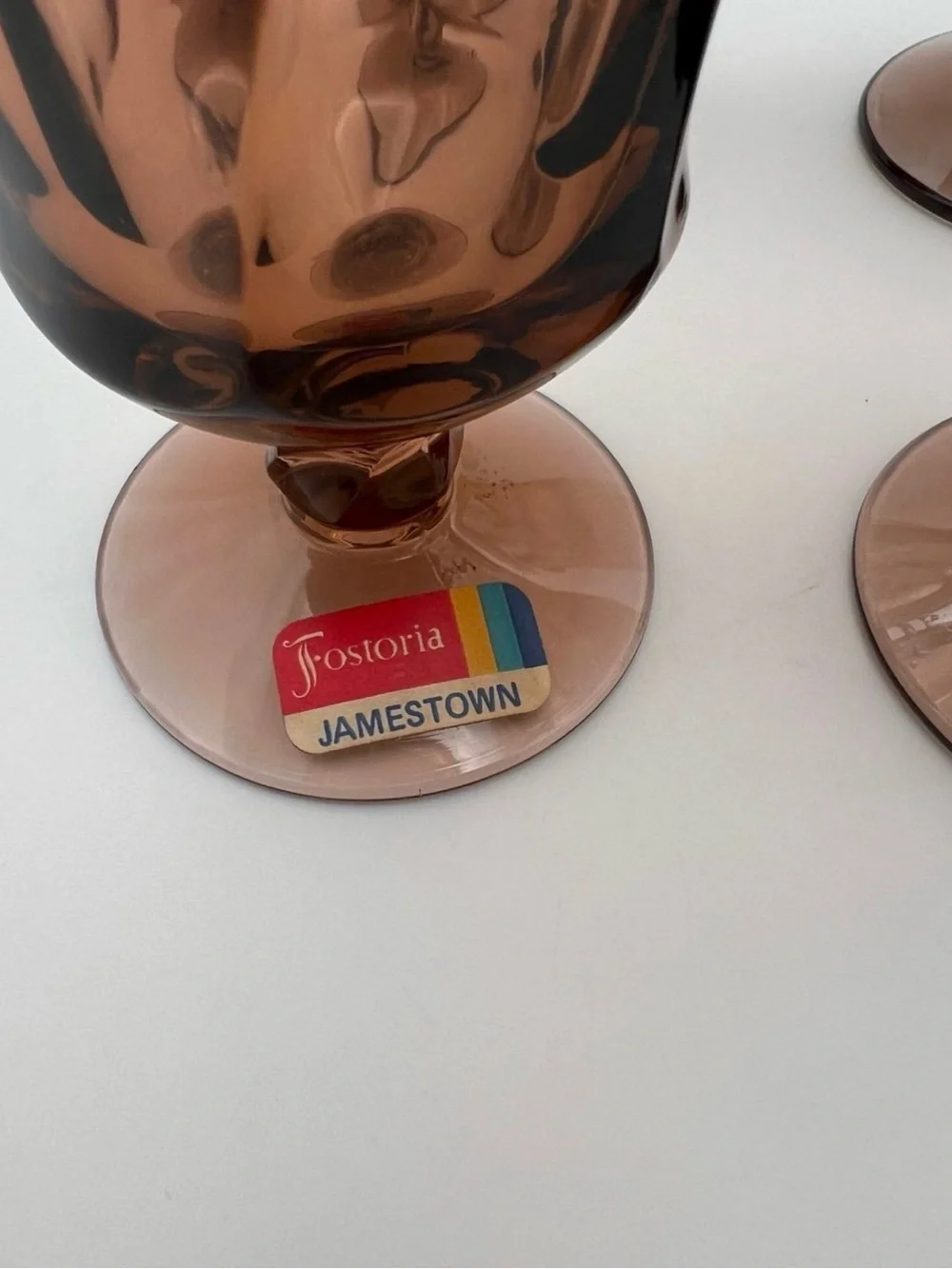 Vintage Fostoria Smokey brown juice glasses set of 4